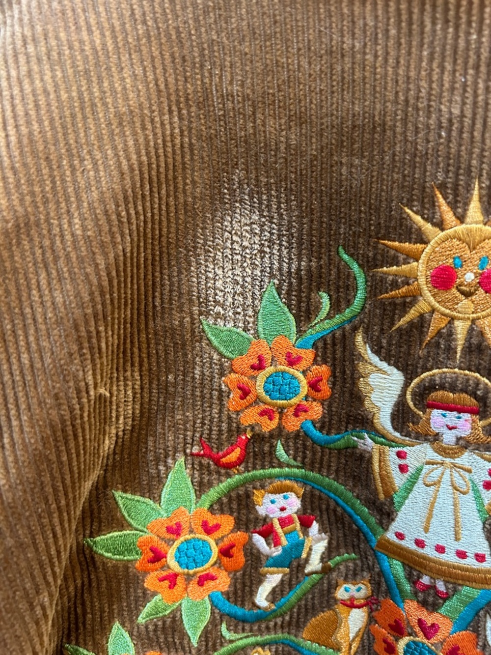 Vintage Bob Macke Embroidered Corduroy Chore Jacket Size Large - Picture 3 of 14